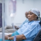 African American woman in cancer treatment