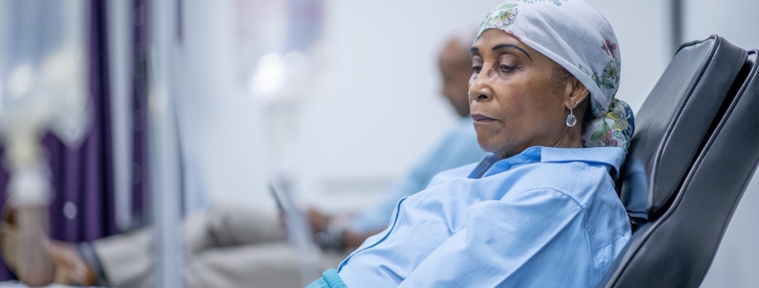 African American woman in cancer treatment